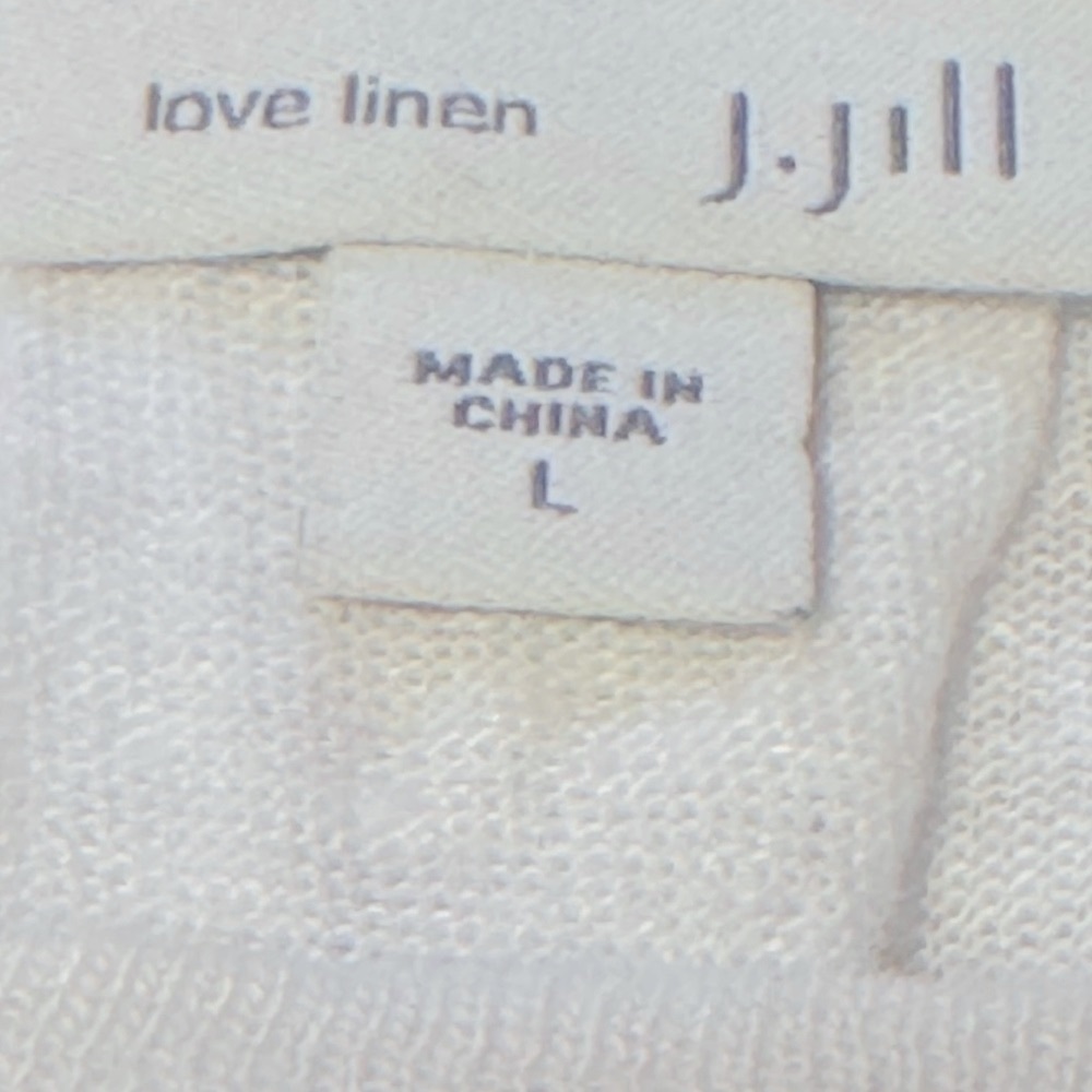 Women’s J.Jill Love Linen Sleeveless White Lightweight Top - Picture 6 of 7